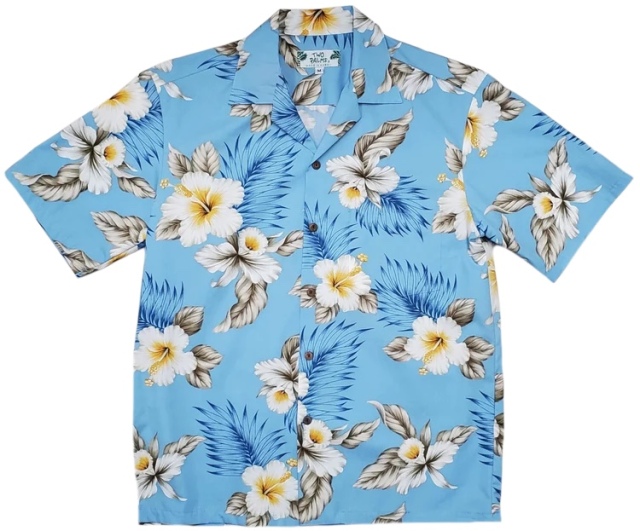 HAWAII Mensアロハシャツ/Hibiscus Trends/cotton100%
