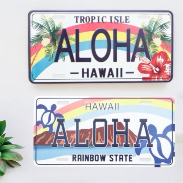 アロハカーナンバープレート【ハワイアンインテリア】