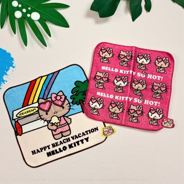 日焼けKITTY 刺繍ハンドタオル