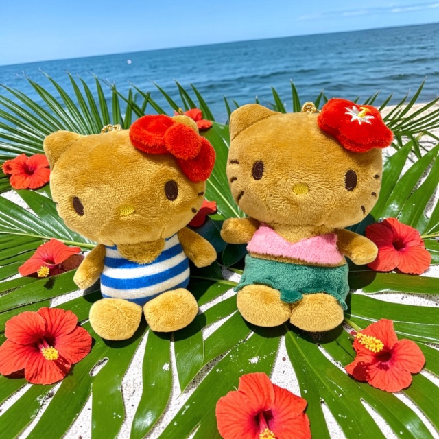 HELLO KITTY日焼け キティマスコット/マリン/ハイビスカス/サングラス