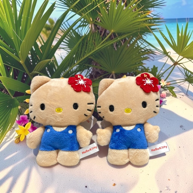 HELLO KITTY日焼け ダイカットぬいぐるみミラー