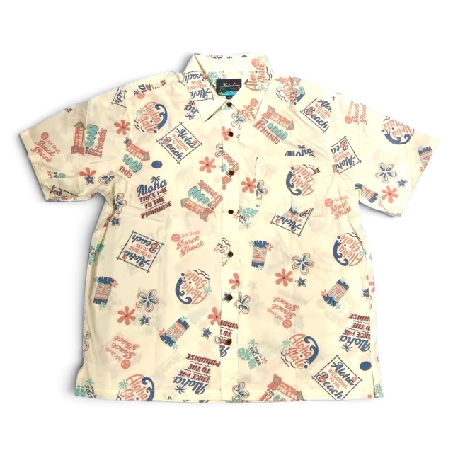 Mens総柄アロハシャツ/IVO/L XL