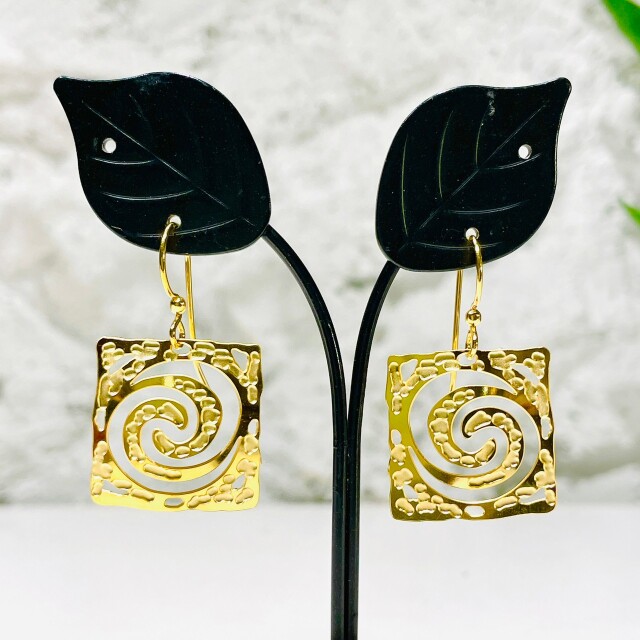 Leighton Lam/スクエアモアナ/ピアス/GLD/SV