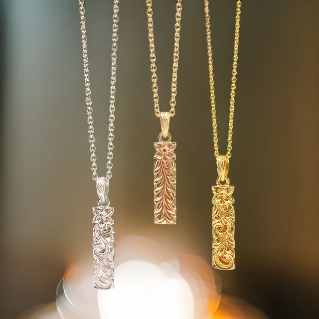 ■ リバーシブルカットアウトネックレスチェーンセット/GLD/SV/PG