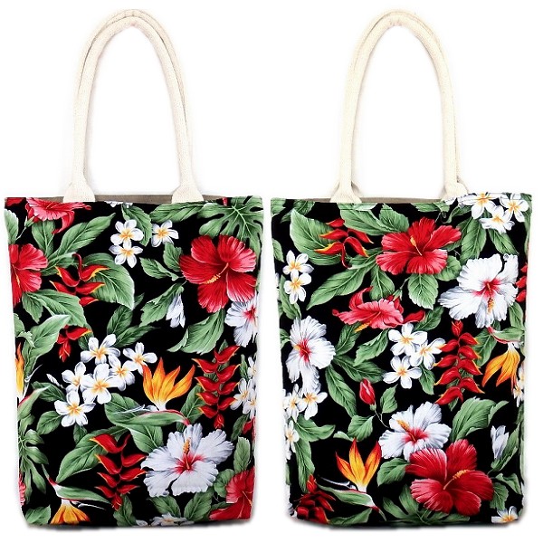 ノアノア　ワイキキ　ハワイ　トートバッグ　フラダンス　ポリネシアン　リバーシブル トートバッグ 〜 ハワイファッションブランドNOANOA のパッチバッグ