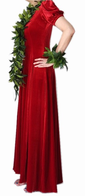 ベルベット　フラダンスドレス写真