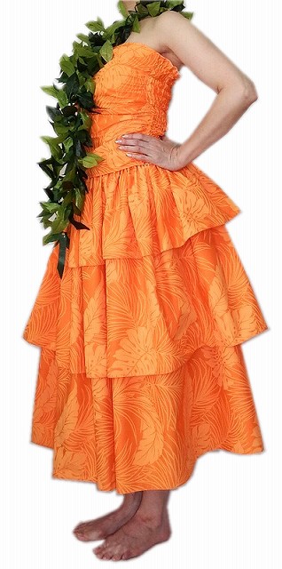 トロピカル・スリーフレア】アロハナオリジナル・フラドレス（全11カラー）