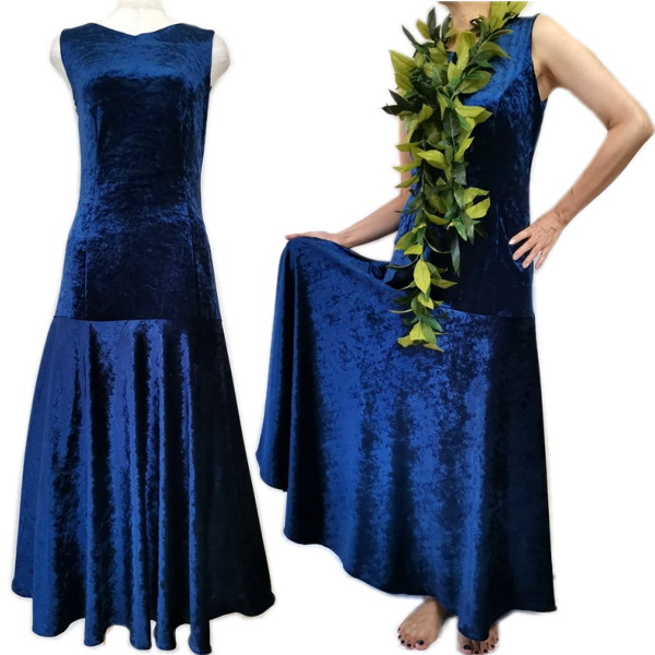 お値段以上】クラッシュベロアシンメトリー・オーダーメイドフラドレス