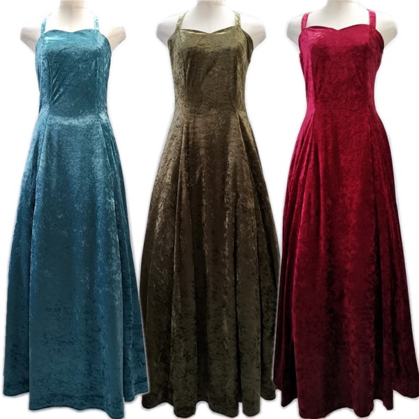 クラッシュベロア・フラダンスドレス　詳細画像