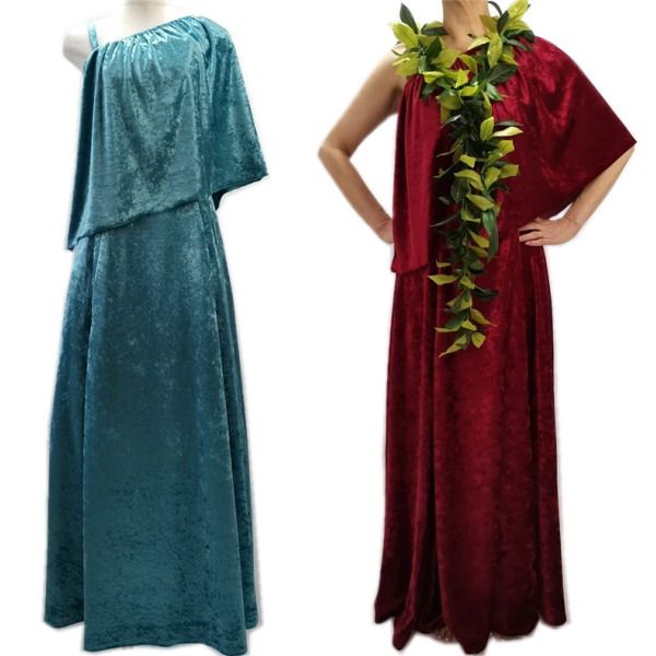 クラッシュベロア・フラダンスドレス　詳細画像