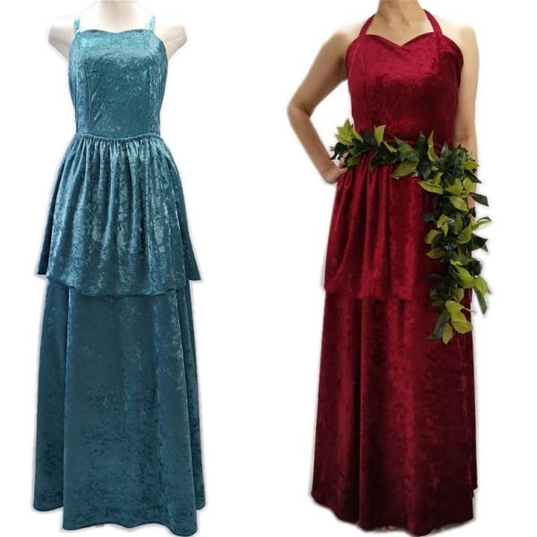 クラッシュベロア・フラダンスドレス　詳細画像