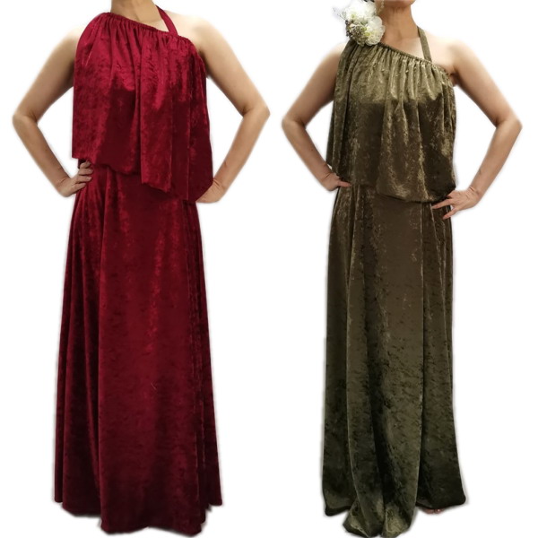 クラッシュベロア・フラダンスドレス　詳細画像