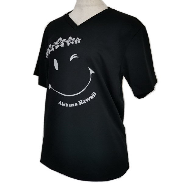 alohana【プロフィールご覧下さい】様ブラック一枚 サラッと着心地抜群】フラTシャツ・ALOHANAオリジナル（Smile