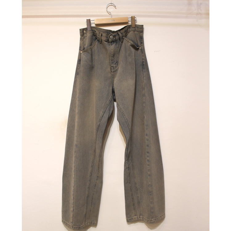 【新着】Cuirs（キュイー）メンズデニムパンツ　ストーンウオッシュデニムカーゴパンツ　　新作デザイン｜渋谷Cuirs【通販】