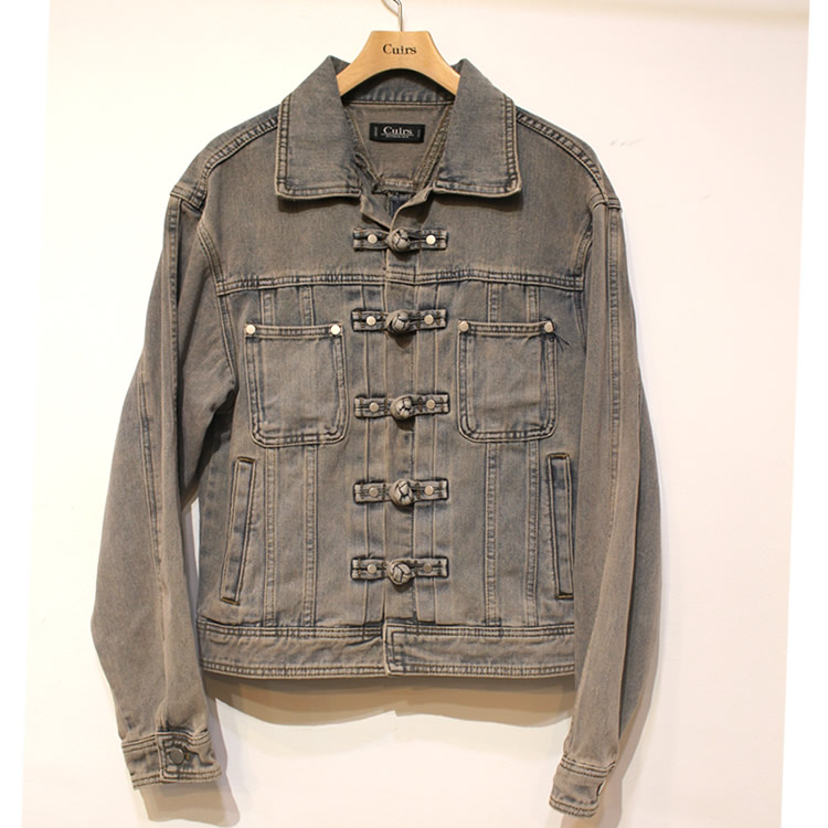 【新着】Cuirs（キュイー）メンズデニムジャケット　ストーンウオッシュデニムジャケット　新作デザイン｜渋谷Cuirs【通販】