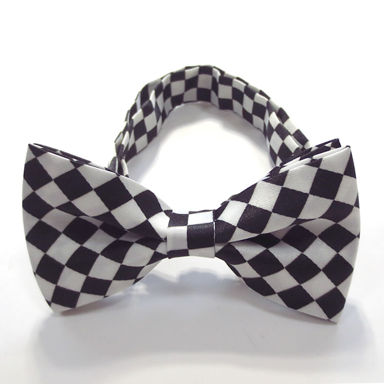 【新着】Cuirs（キュイー）メンズボウタイ　モノトーンチェッカーボウタイ新作デザイン