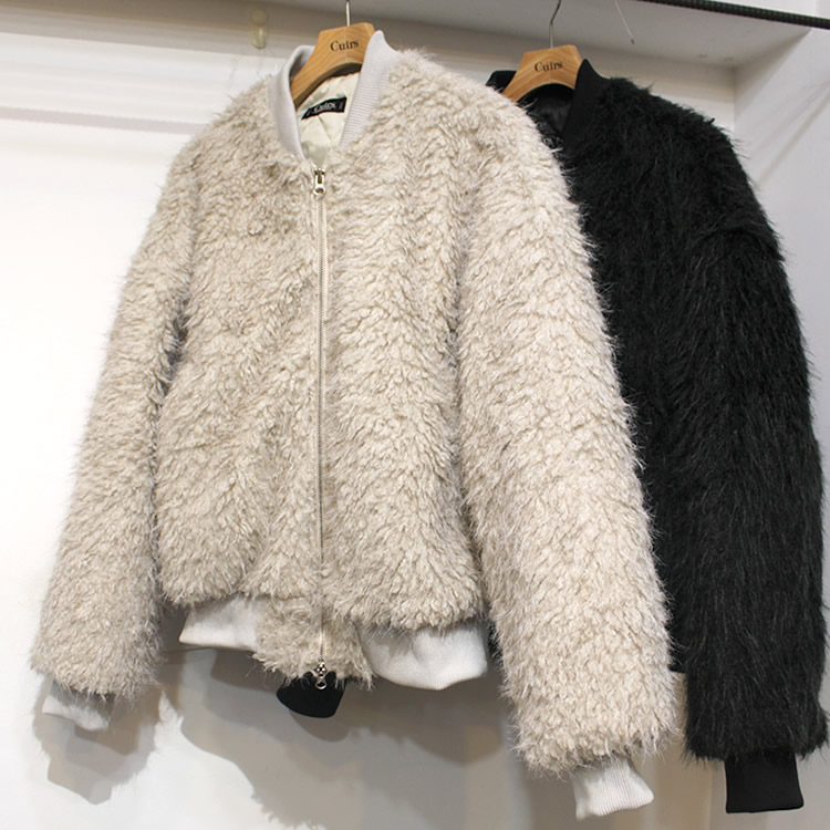 【新着】Cuirs（キュイー）メンズブルゾン　ファーモヘアシャーリングブルゾン　新作デザイン｜渋谷Cuirs【通販】