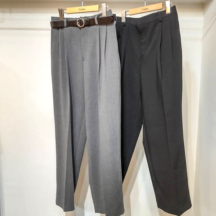 【再入荷】Cuirs（キュイー）メンズスラックス　セットアップワイドスラックス　新作デザイン