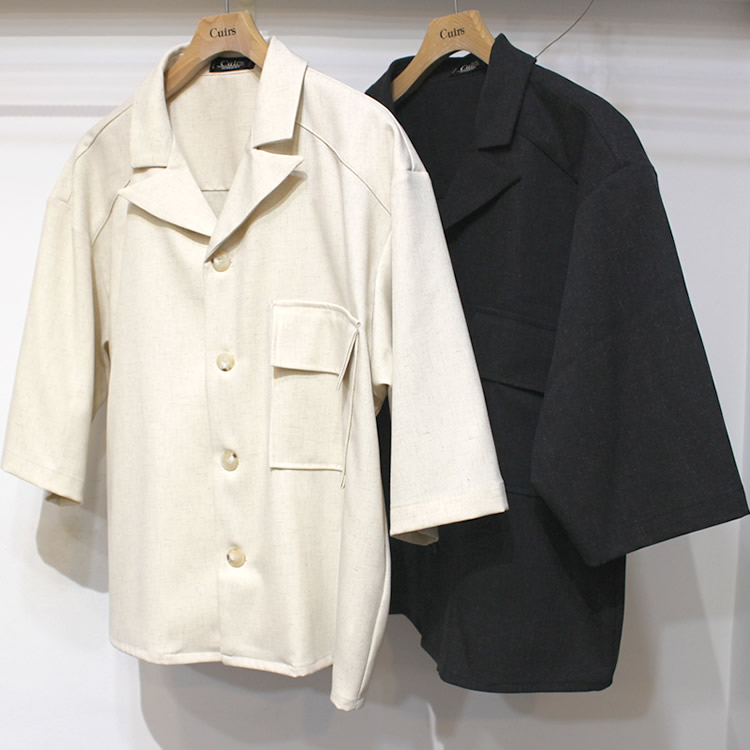 【新着】Cuirs（キュイー）メンズジャケット　クロップポケットシャツジャケット　新作デザイン｜渋谷Cuirs【通販】