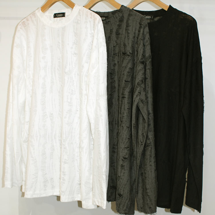 【新着】Cuirs（キュイー）メンズTシャツ　グランジオーバーサイズTシャツ　新作デザイン｜渋谷Cuirs【通販】