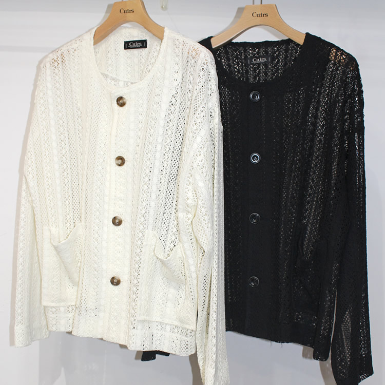 【新着】Cuirs（キュイー）メンズカーディガン　レトロレースカーディガン　新作デザイン｜渋谷Cuirs【通販】