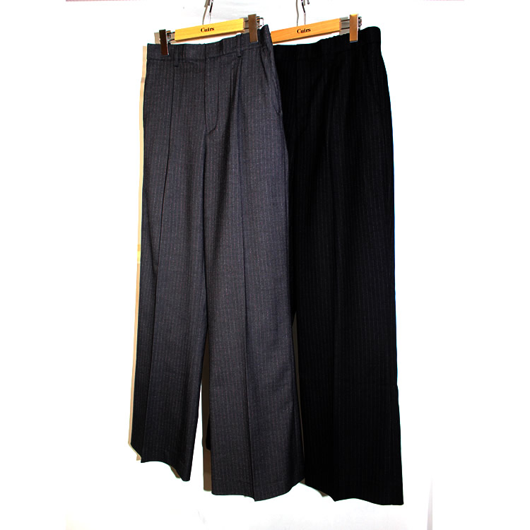 【新着】Cuirs（キュイー）メンズスラックス　ストライプフレアーパンツ　新作デザイン｜渋谷Cuirs【通販】