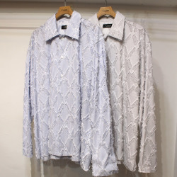 【新着】Cuirs（キュイー）メンズシャツ　フリンジストライプシャツ　新作デザイン｜渋谷Cuirs【通販】