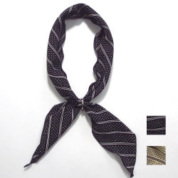 【新着】Cuirs（キュイー）メンズスカーフ　リング付きスカーフドットストライプ柄　新作デザイン