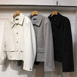 【新着】Cuirs（キュイー）メンズジャケット　ミューズツイードステンカラージャケット　新作デザイン｜渋谷Cuirs【通販】