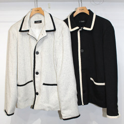 【新作】Cuirs（キュイー）メンズジャケット　トリミングツイードジャケット 新作デザイン｜渋谷Cuirs【通販】