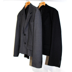 【新着】Cuirs（キュイー）メンズジャケット　ストライプクロップセットアップジャケット　新作デザイン｜渋谷Cuirs【通販】