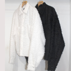 【新着】Cuirs（キュイー）メンズシャツ　モヘアクロップシャツ　新作デザイン｜渋谷Cuirs【通販】