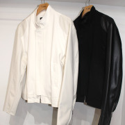 【新着】Cuirs（キュイー）メンズジャケット　クロップレザー切り替えライダース　新作デザイン｜渋谷Cuirs【通販】