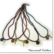 【レッド入荷】【再入荷】【SamuraiELO10月号8月号FINEBOYS11月号雑誌掲載】Cuirs（キュイー)メンズビーズネックレス2Wayクロスチャームビーズネックレス