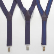 【FINEBOYS11月号雑誌掲載】【新着】Cuirs（キュイー）メンズサスペンダー　ブルーカラー3デザインサスペンダー　新作デザイン