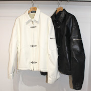 【新着】Cuirs（キュイー）メンズジャケット　ファイヤーバックルクロップレザージャケット　新作デザイン｜渋谷Cuirs【通販】