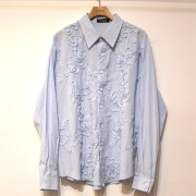 【新着】Cuirs（キュイー）メンズシャツ　シャーリングレースシャツ　新作デザイン｜渋谷Cuirs【通販】