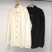 【新着】Cuirs（キュイー）メンズシャツ　ポップコーンジャガードフリンジシャツ　新作デザイン｜渋谷Cuirs【通販】