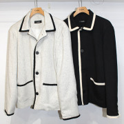 【新作】Cuirs（キュイー）メンズジャケット　トリミングツイードジャケット 新作デザイン｜渋谷Cuirs【通販】