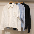 【新着】Cuirs（キュイー）メンズシャツ　フラワーエンボスクロップシャツ　新作デザイン｜渋谷Cuirs【通販】