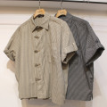【新着】Cuirs（キュイー）メンズシャツ　ファイヤーバックルクロップチェックシャツ　新作デザイン｜渋谷Cuirs【通販】