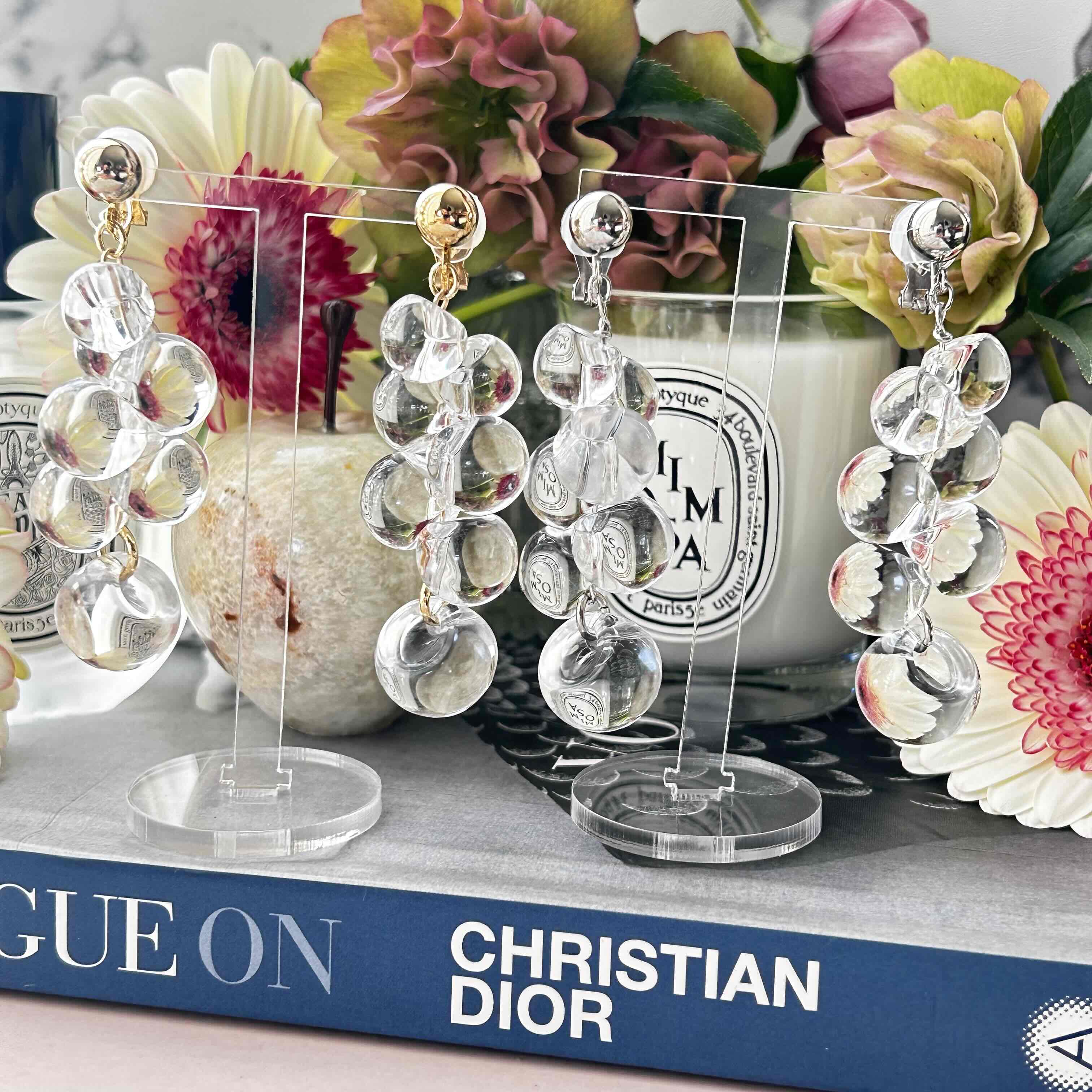 4/23 20:00-販売開始 クリアシャボンイヤリング