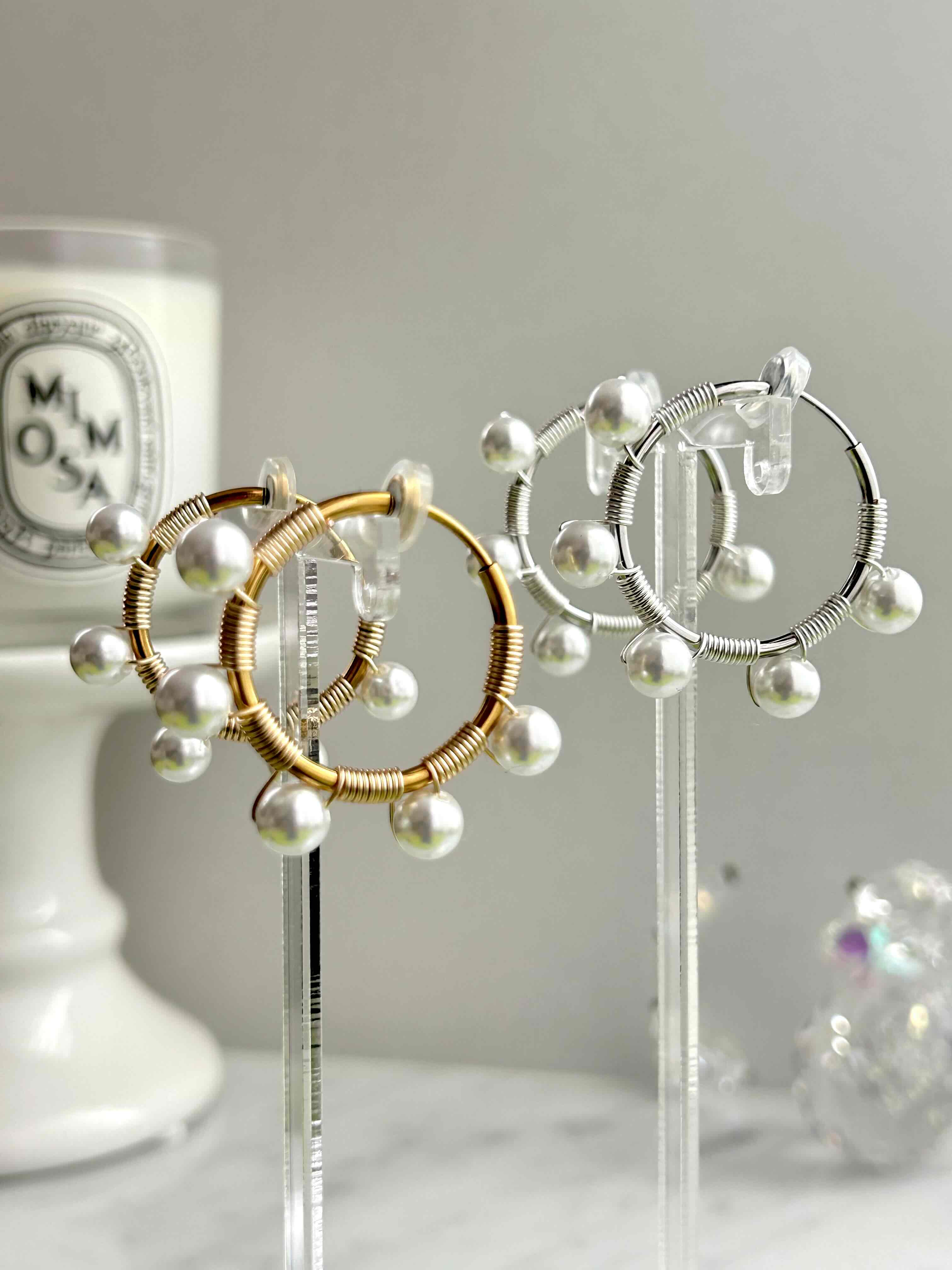 6/25 20:00-販売開始 Orbit Pearl Hoop Earring