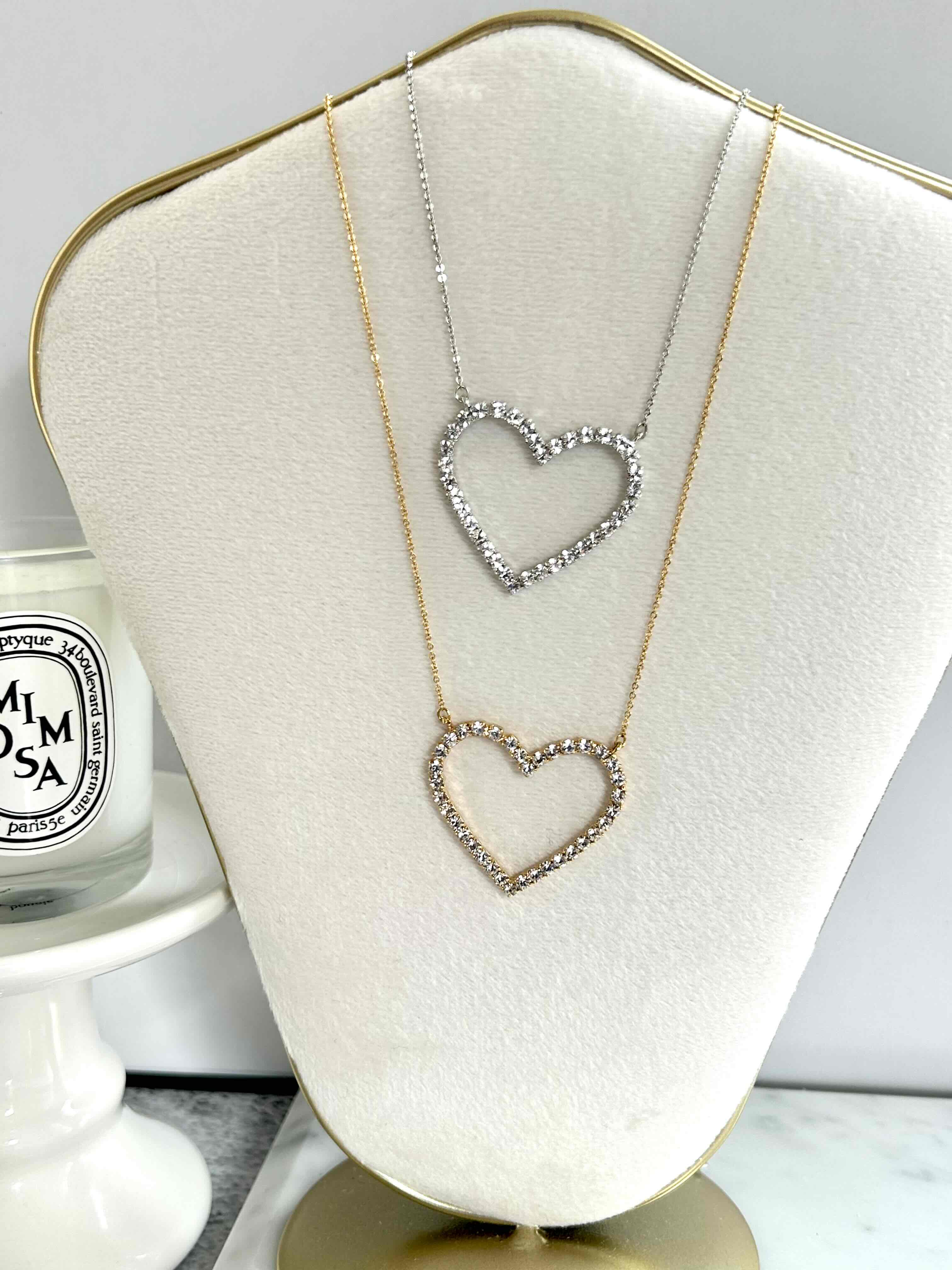 Open Heart Short Necklace