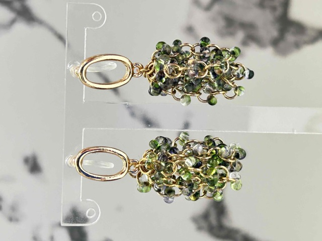 【ALUM+】GREEN CAVIAR EARRING