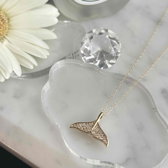 【ALUM+】WHALE TAIL 14kgf necklace