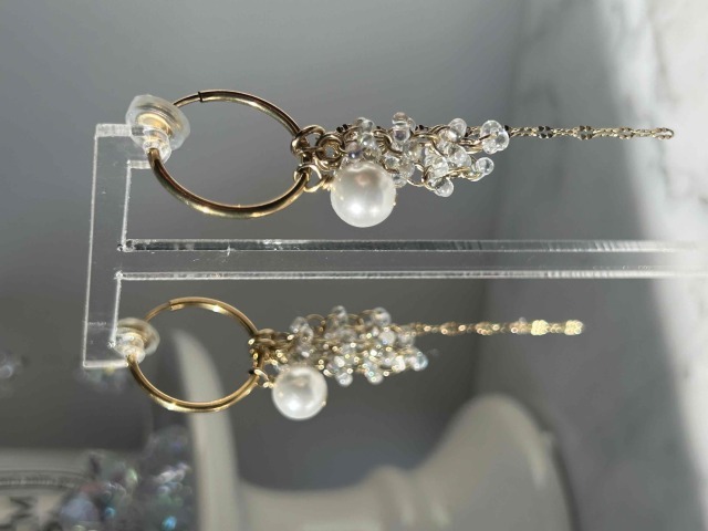 ピアスみたいに見えるイヤリング KOROKIRA フープイヤリング