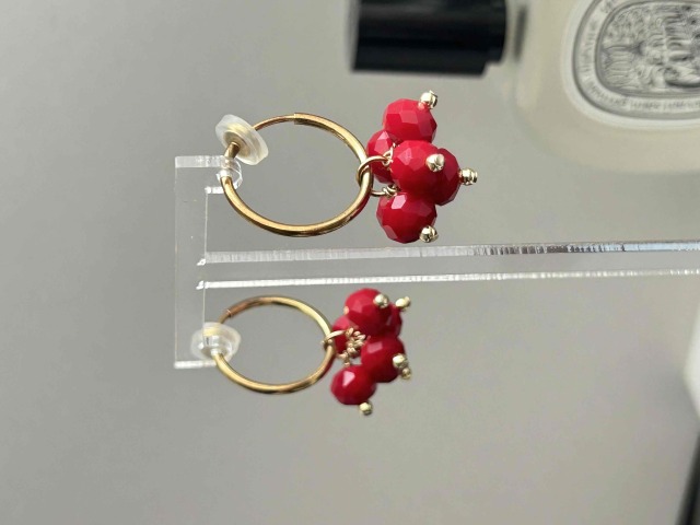 9/10 20:00-新作発売 Frufru RED Earring
