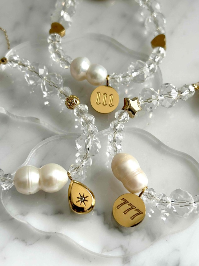 【20%OFF】【ALUM+】LUCKY TWIN PEARL  BRACELET
