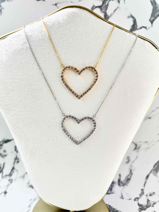 Open Heart Short Necklace